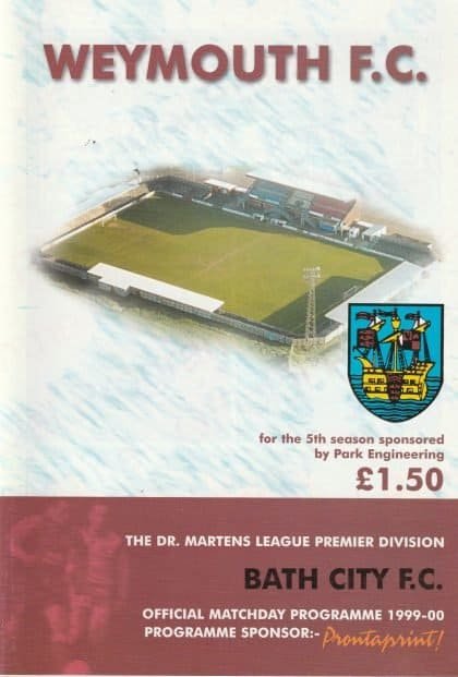 Weymouth v Bath City 24-Apr-2000