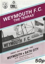 Weymouth v Bath City 26-Dec-1986