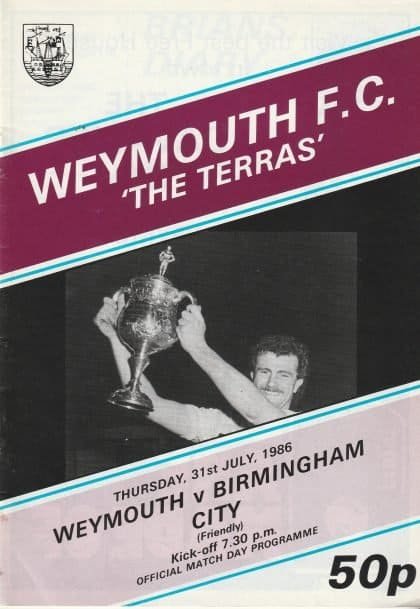 Weymouth v Birmingham City 31-Jul-1986