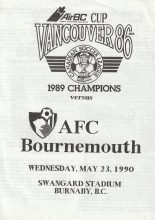 Vancouver Whitecaps v AFC Bournemouth  23-May-1990