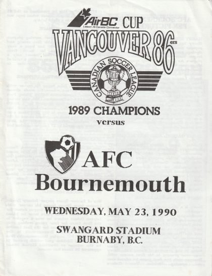 Vancouver Whitecaps v AFC Bournemouth  23-May-1990