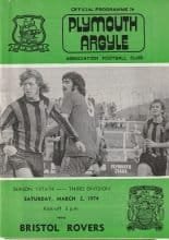 Plymouth Argyle v Bristol Rovers 02-Mar-1974