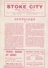 Stoke City v Bristol Rovers  09-Sep-1957