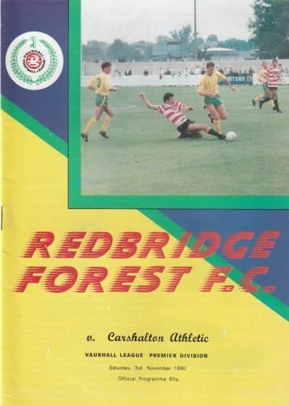 Redbridge Forest v Carlshalton Athletic 03-Nov-1990