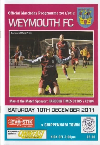 Weymouth v Chippenham Town 10-Dec-2011