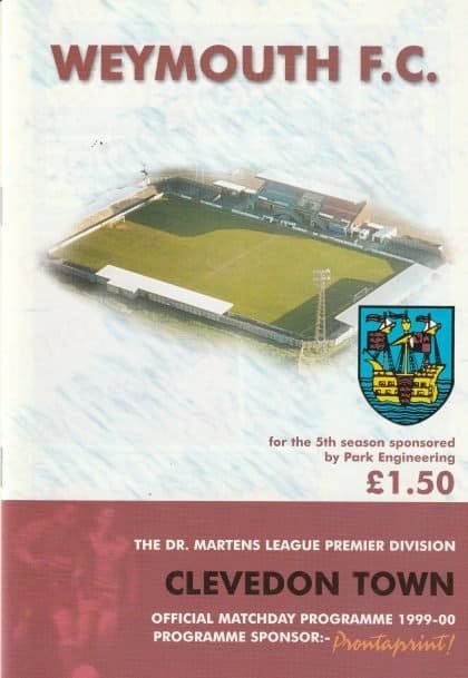 Weymouth v Clevedon Town 26-Oct-1999