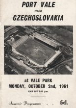 Port Vale v Czechoslovakia 02-Oct-1961