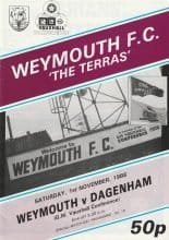 Weymouth v Dagenham 01-Nov-1986