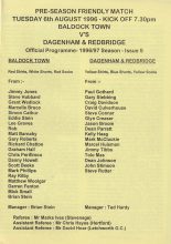 Baldock Town v Dagenham & Redbridge 06-Aug-1996