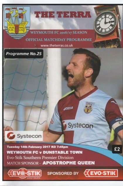 Weymouth v Dunstable Town 14-Feb-2017