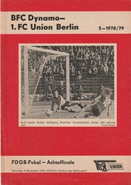 1FC Union Berlin v Dynamo Berlin 04-Nov-1978