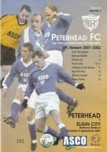 Peterhead v Elgin City 08-Sep-2001