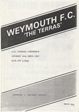 Weymouth v Frickley Athletic 18-Apr-1987