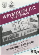 Weymouth v Gateshead 25-Apr-1987
