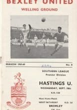 Bexley United v Hastings United 18-Sep-1963