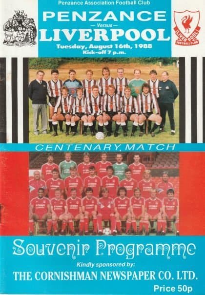 Penzance v Liverpool 16-Aug-1988