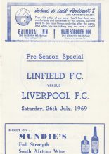 Linfield v Liverpool 26-Jul-1969