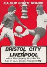 Bristol City v Liverpool 09-Mar-1974