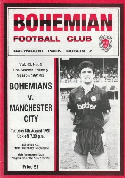 Bohemians Dublin v Manchester City 06-Aug-1991