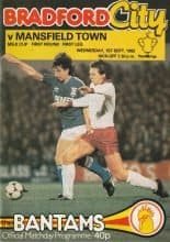 Bradford City v Mansfield Town 01-Sep-1982