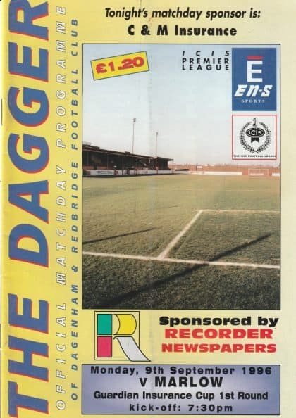 Dagenham & Redbridge v Marlow 09-Sep-1996