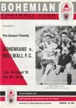 Bohemians Dublin v Millwall 04-Aug-1992