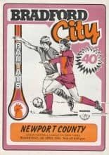 Bradford City v Newport County 04-Apr-1984