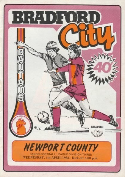 Bradford City v Newport County 04-Apr-1984