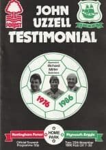 Plymouth Argyle v Nottingham Forest 25-Nov-1986
