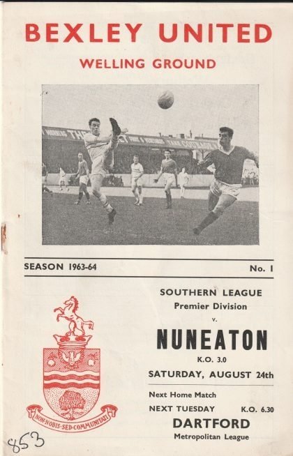 Bexley United v Nuneaton Borough 24-Aug-1963