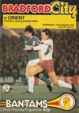 Bradford City v Leyton Orient 12-Jan-1983