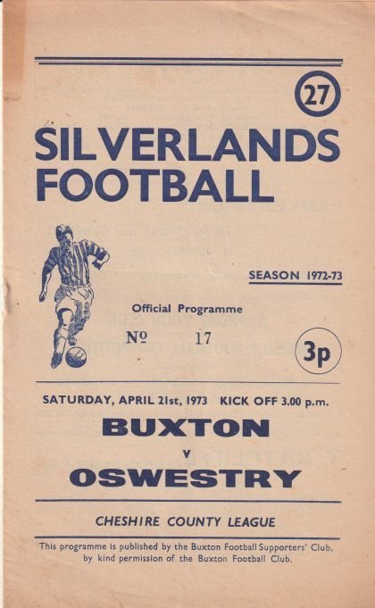 Buxton v Oswestry Town 21-Apr-1973