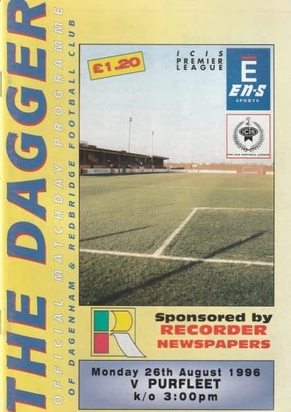 Dagenham & Redbridge v Purfleet 26-Aug-1996