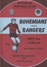 Bohemians Dublin v Glasgow Rangers 18-Sep-1984
