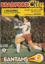 Bradford City v Reading 28-Aug-1982