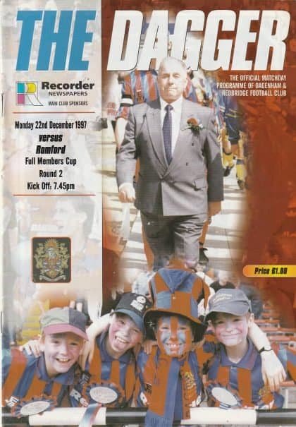 Dagenham & Redbridge v Romford   22-Dec-1997
