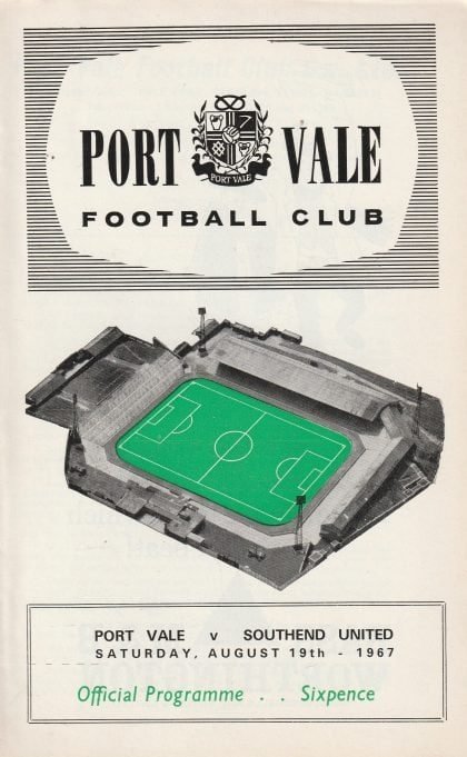 Port Vale v Southend United 19-Aug-1967