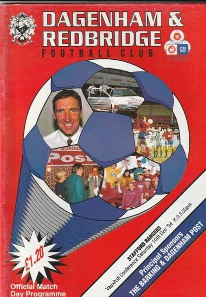 Dagenham & Redbridge v Stafford Rangers 10-Dec-1994