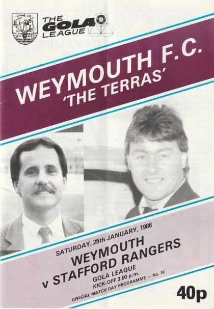 Weymouth v Stafford Rangers 25-Jan-1986