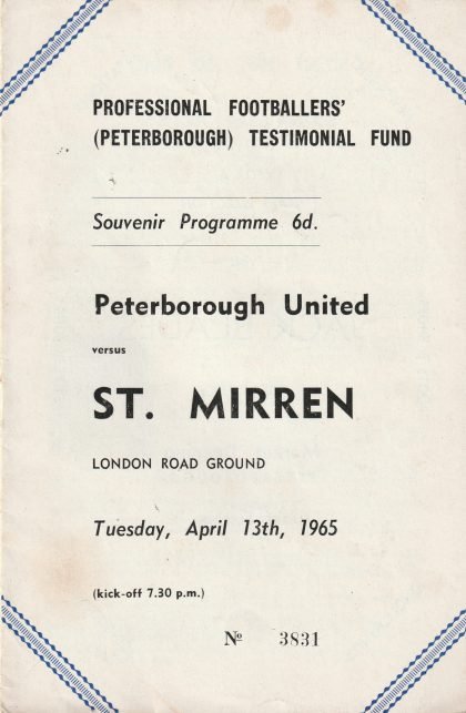 Peterborough United v St Mirren 13-Apr-1965