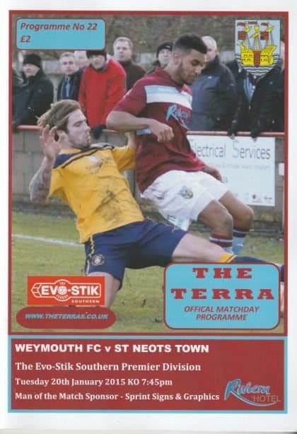 Weymouth v St Neots Town 20-Jan-2015