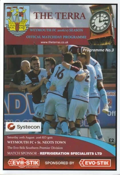 Weymouth v St Neots Town 20-Aug-2016