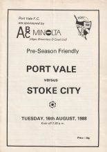 Port Vale v Stoke City 16-Aug-1988