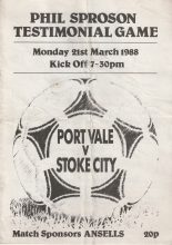Port Vale v Stoke City 21-Mar-1988