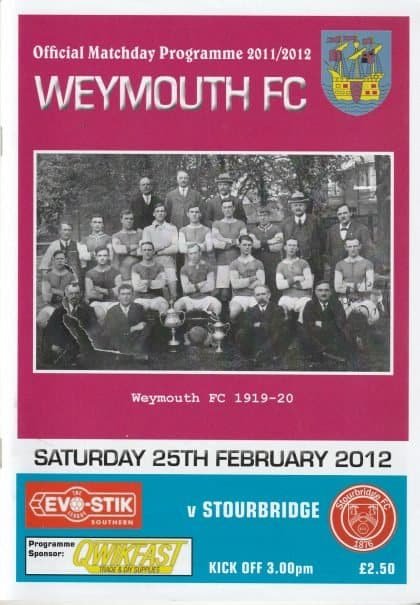Weymouth v Stourbridge 25-Feb-2012