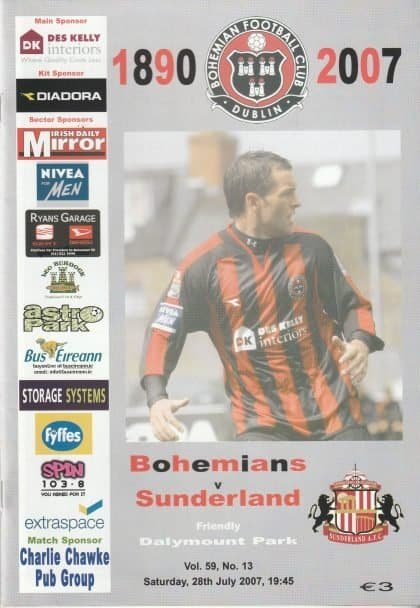 Bohemians Dublin v Sunderland 28-Jul-2007