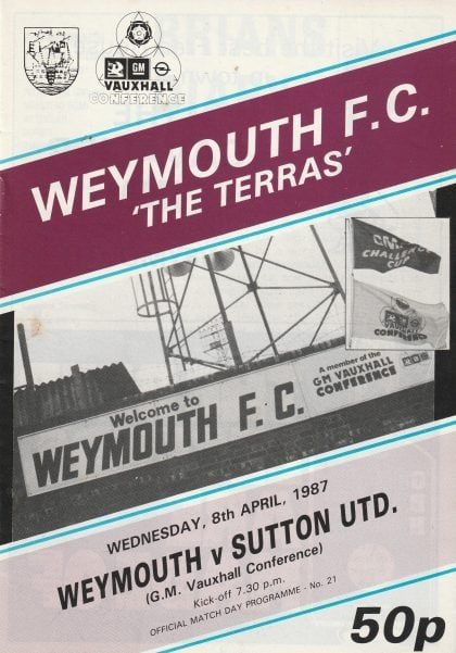 Weymouth v Sutton United 08-Apr-1987