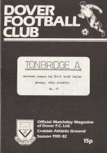 Dover v Tonbridge Angels 16-Nov-1981