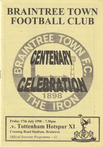 Braintree Town v Tottenham Hotspur XI 17-Jul-1998