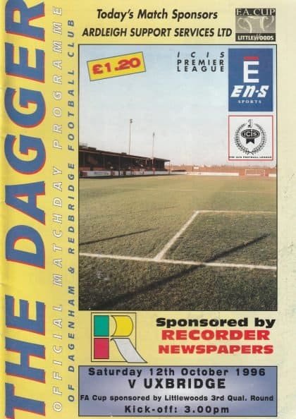 Dagenham & Redbridge v Uxbridge 12-Oct-1996